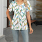 V-Neck Short Sleeve Printed T-Shirt