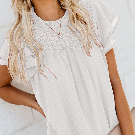 Women's Elegant Casual Loose Dot Top