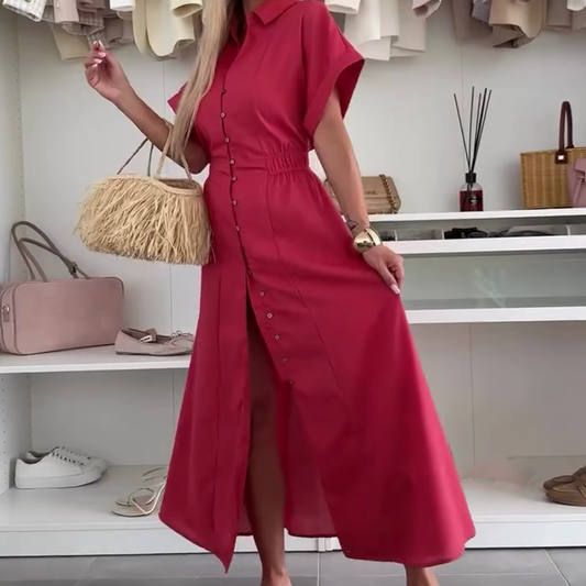 Women's Solid Color Casual Maxi Dress