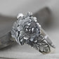 Vintage Silver 3D Peony Bracelet