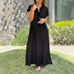 Women's Casual Button-Down Loose Side-Split Shirt Dress