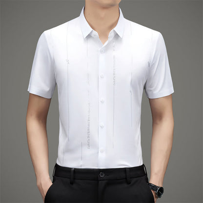 Men's Printed Lapel Button Down Shirts