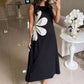 Women's Elegant Printed Sleeveless Dress