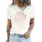 Women's Printed Round-Neck Short-Sleeve T-Shirt