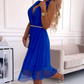 V-Neck Sleeveless Chiffon Dress