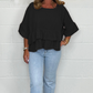 Women's Stylish Casual Loose Fit Ruffle Top