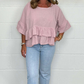 Women's Stylish Casual Loose Fit Ruffle Top