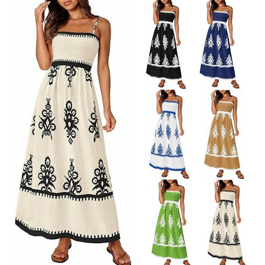 Spaghetti Strap Flowy Floral Maxi Sundress