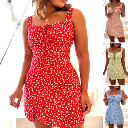 🌸Buy 2 pieces and get free shipping🌸Floral Print Spaghetti Strap Mini Dress