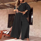 ⏳Time-limited Special💕Women's Causal Off Shoulder Top ＆ Wide-Leg Pants Two-Piece Set