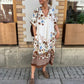 Women’s Floral Print Casual Loose Midi Dress