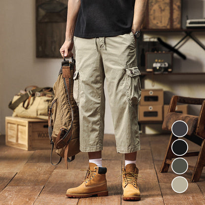 Men's Casual Loose-Fit Capri Cargo Pants