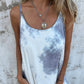 Women Tie Dye Gradient Color Printed Spaghetti Strap Dresses