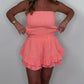Casual Strapless Printed Romper