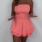 Casual Strapless Printed Romper