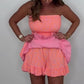 Casual Strapless Printed Romper