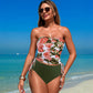 Women's Off Shoulder High-Waisted 2 Pieces Bikini Suit