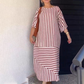 Women's Casual Striped Split Dress