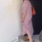 Women's Casual Striped Split Dress