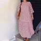 Women's Casual Striped Split Dress