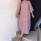 Women's Casual Striped Split Dress