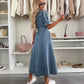 Women's Denim Button-Down Shirt Dress