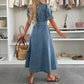 Women's Denim Button-Down Shirt Dress