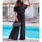 Women’s Off Shoulder Ruffle Jumpsuit