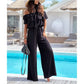 Women’s Off Shoulder Ruffle Jumpsuit