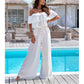 Women’s Off Shoulder Ruffle Jumpsuit