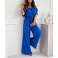 Women’s Off Shoulder Ruffle Jumpsuit