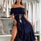 Women's Fashion Off-Shoulder Short Sleeve Long Dress