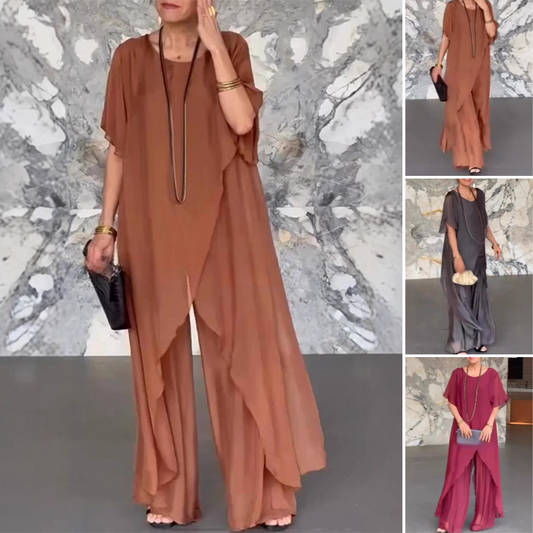 Women's Irregular Top & Loose Pants Set✨