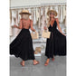 Women's Deep V-Neck Backless Maxi Dress