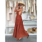Women's Deep V-Neck Backless Maxi Dress