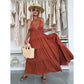 Women's Deep V-Neck Backless Maxi Dress