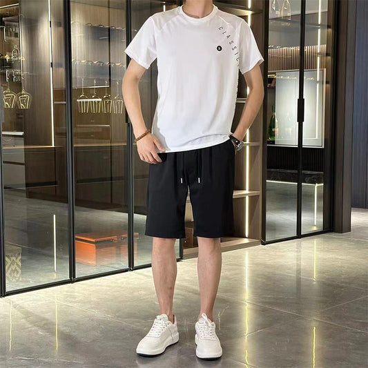 Men's Breathable Tops ＆ Shorts Two-Piece Set