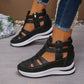 🏖️Summer Hot Sale 49% OFF🌼Women's Fashion Breathable Wedge Sandals with Side Zipper Closure