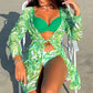 Women's 3-Piece Bikini Set with Cover-Up