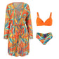 Women's 3-Piece Bikini Set with Cover-Up