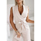 ☀️Women's Sleeveless V-Neck Solid Jumpsuit🕊️