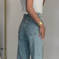 Rhinestone-Embellished Straight-Leg Jeans