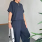 Women's Casual Short Sleeve Top and Pants Set