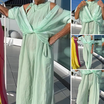 Halter-Neck & Wide-Leg Jumpsuit