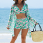 Women's 3-Piece Bikini Set with Cover-Up