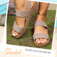 Women's Non-Slip Casual Sandals with Wide Elastic Straps 