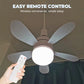 2-in-1 Remote-Controlled Ceiling Fan with LED Light