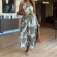 Women's Casual Sleeveless Printed Jumpsuit