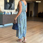 Women's Casual Sleeveless Printed Jumpsuit