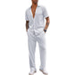 Men's Casual Shirt & Pants Two-Piece Set